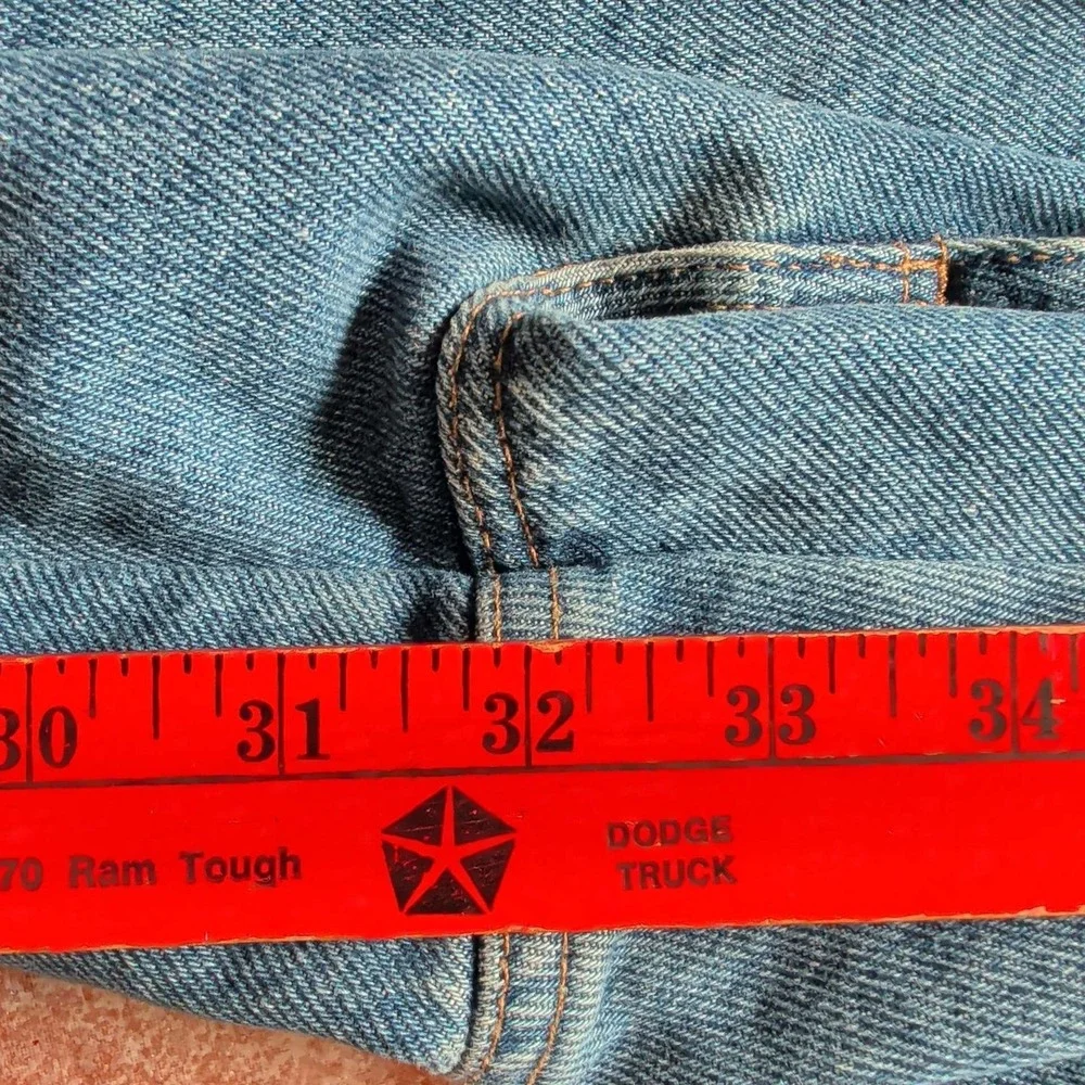 LL Bean Jeans Mens 36x32 Blue Relaxed Fit Flannel Lined Denim Medium‎ Wash